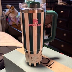 Stanley Green and White Tumbler